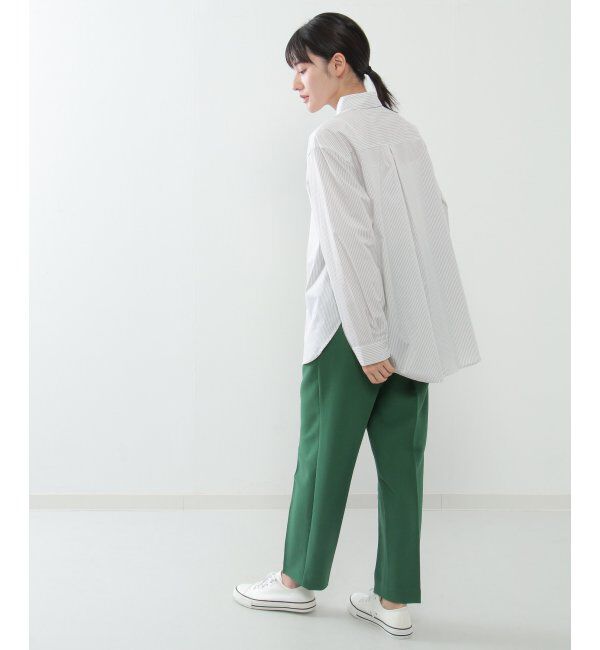 ikka「【イージーケア】ストライプ長袖シャツ」|シャツ・ブラウス|