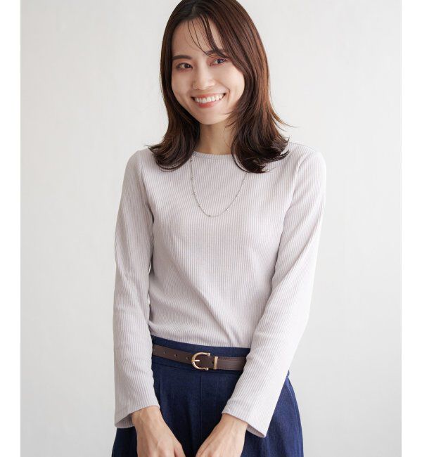 ikka「三角テレコクルーネックプルオーバー」|Tシャツ・カットソー|