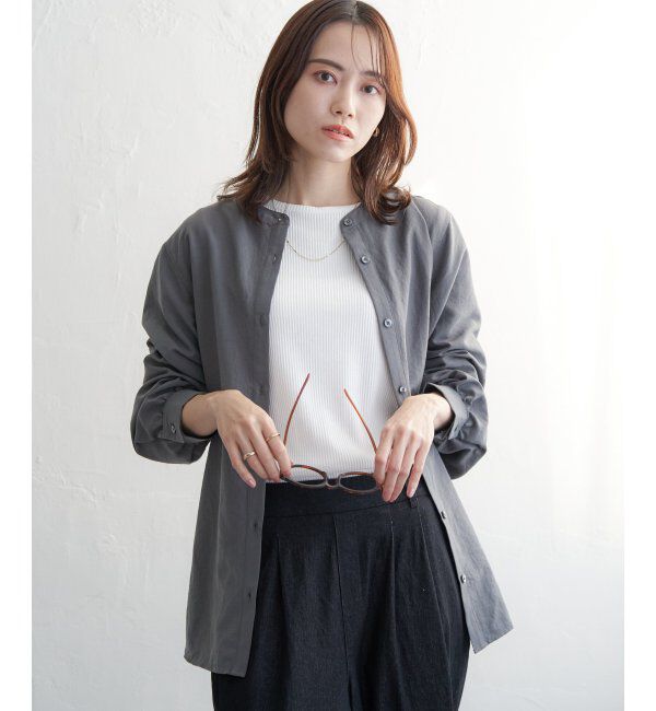 ikka「三角テレコクルーネックプルオーバー」|Tシャツ・カットソー|