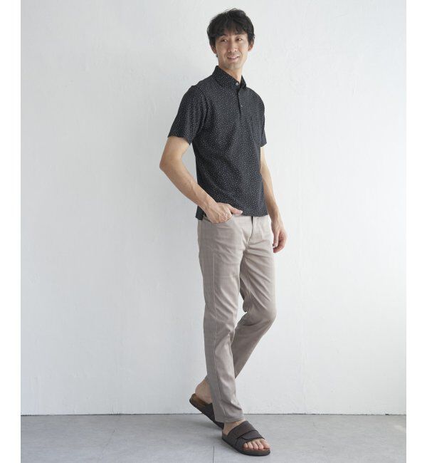 IKKA LOUNGE「コバナガラプリントカノコポロ」|Tシャツ・カットソー|