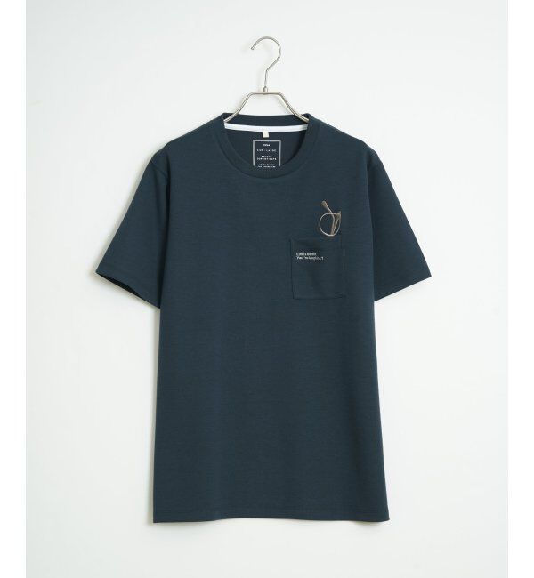 ikka「ポンチメガネ刺繍ポケットTシャツ」|Tシャツ・カットソー|