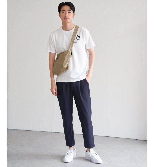 ikka「ポンチメガネ刺繍ポケットTシャツ」|Tシャツ・カットソー|