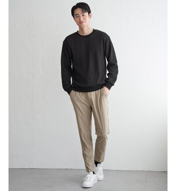 ikka「ビッグワッフルクルーネックプルオーバー」|パーカー|
