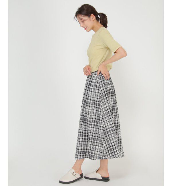 Lbc with Life「メランジリブ5分袖tee」|Tシャツ・カットソー|