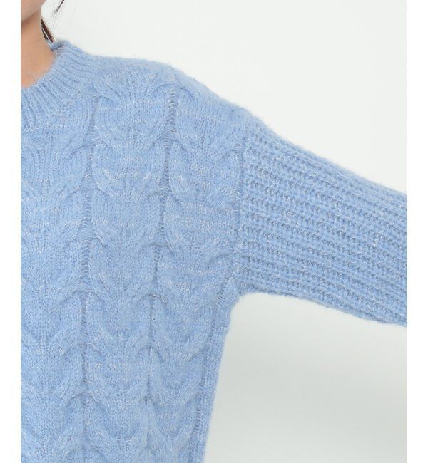 Lbc with Life「ふんわりケーブルニット」|カーディガン|