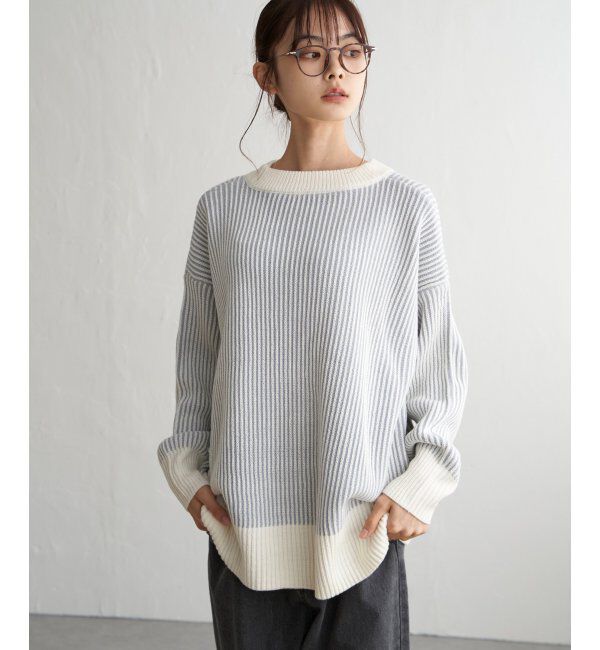 Lbc with Life「ストライプ柄アソートニットプルオーバー」|カーディガン|