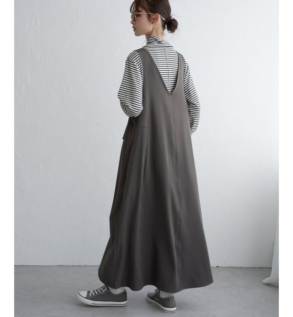 Lbc with Life「Vネック2WAYジャンスカ」|ワンピース|