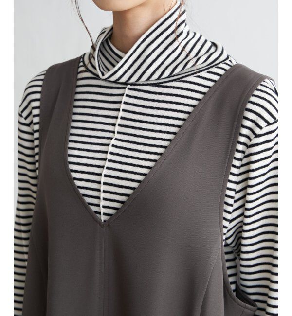 Lbc with Life「Vネック2WAYジャンスカ」|ワンピース|