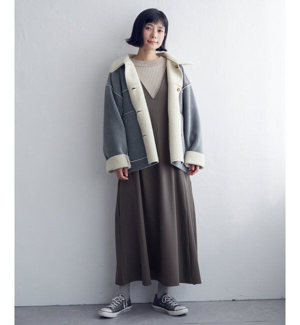 Lbc with Life「Vネック2WAYジャンスカ」|ワンピース|