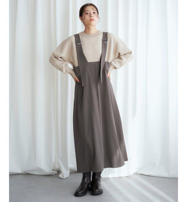 Lbc with Life「Vネック2WAYジャンスカ」|ワンピース|