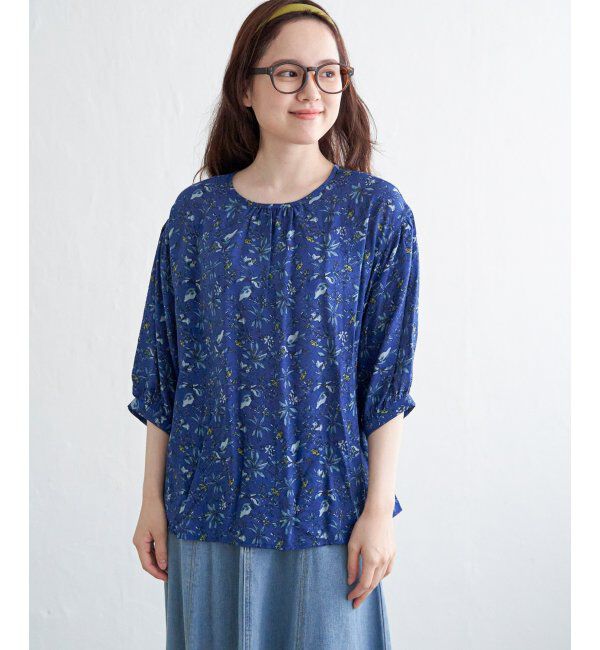 Lbc with Life「2WAYボタニカルプリントブラウス」|シャツ・ブラウス|