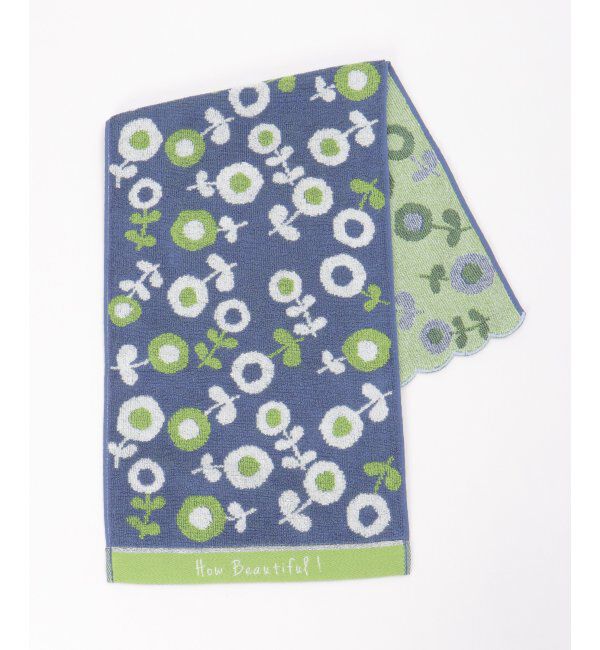 Lbc with Life「花柄スカラップフェイスタオル」|タオル|