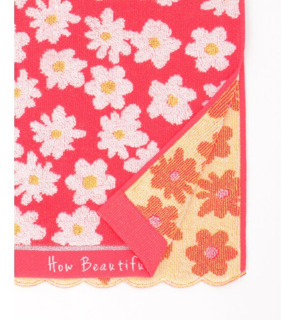 Lbc with Life「花柄スカラップフェイスタオル」|タオル|
