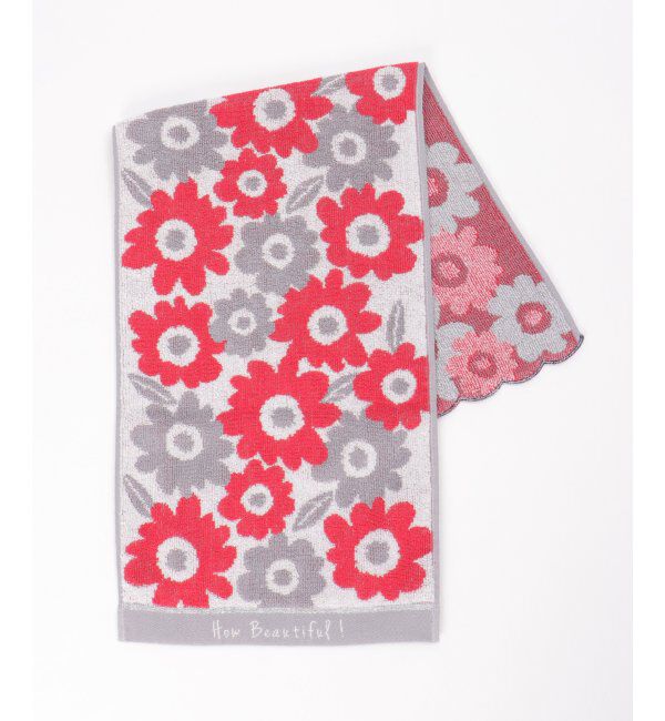 Lbc with Life「花柄スカラップフェイスタオル」|タオル|
