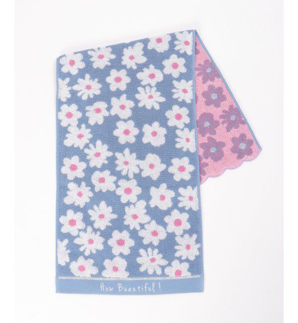 Lbc with Life「花柄スカラップフェイスタオル」|タオル|