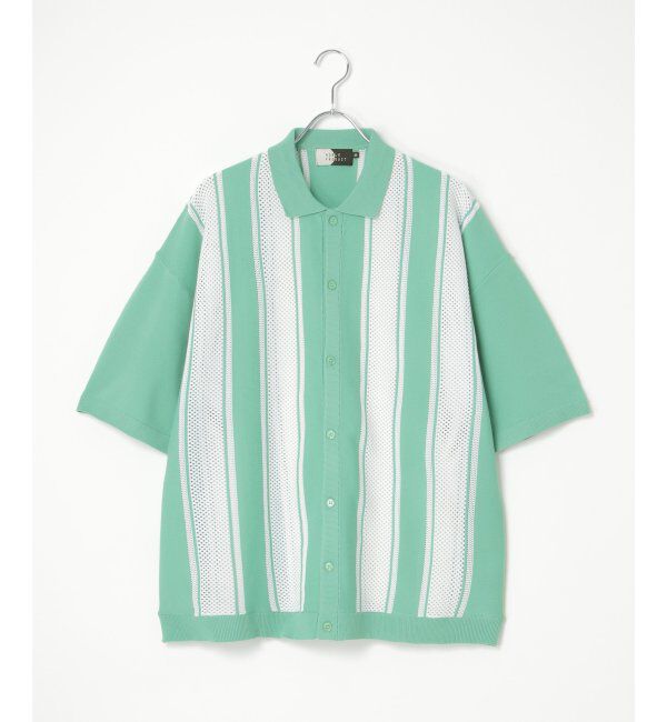 VENCE share style「ストライプケンシュクニットシャツ」|Tシャツ・カットソー|