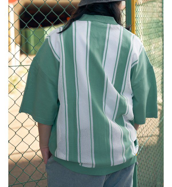 VENCE share style「ストライプケンシュクニットシャツ」|Tシャツ・カットソー|