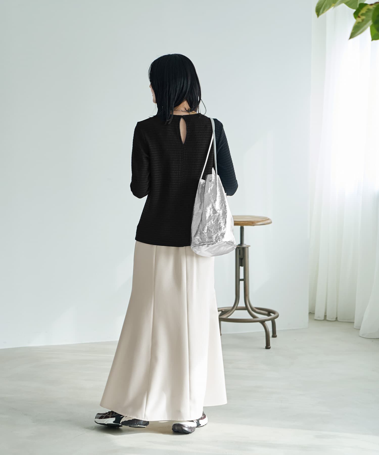 STYLE DELI「凹凸生地の長袖カットソートップス」|Tシャツ・カットソー|