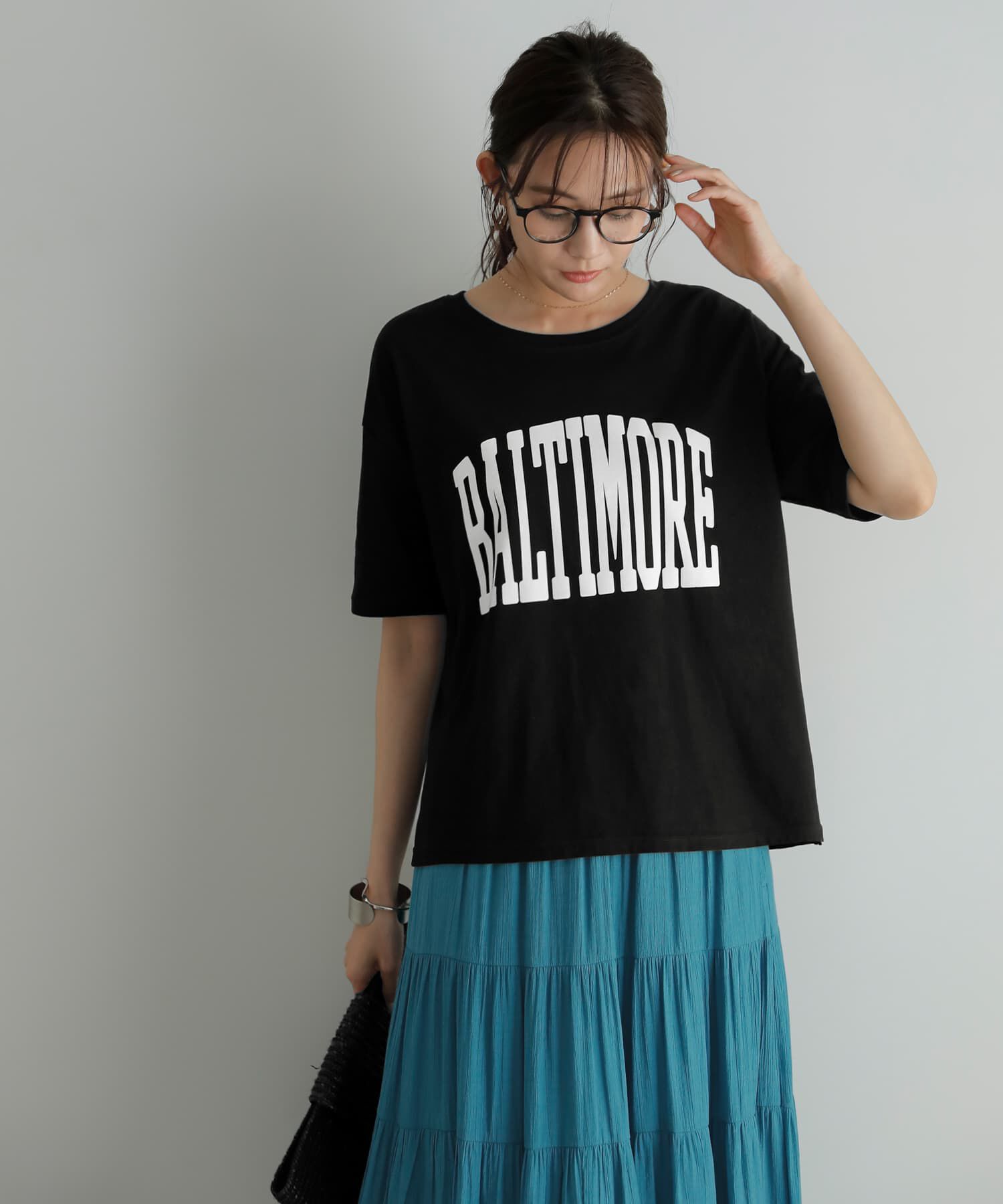 STYLE DELI「【Made in JAPAN】ロゴプリントTシャツ／BALTIMORE」|Tシャツ・カットソー|ブラック