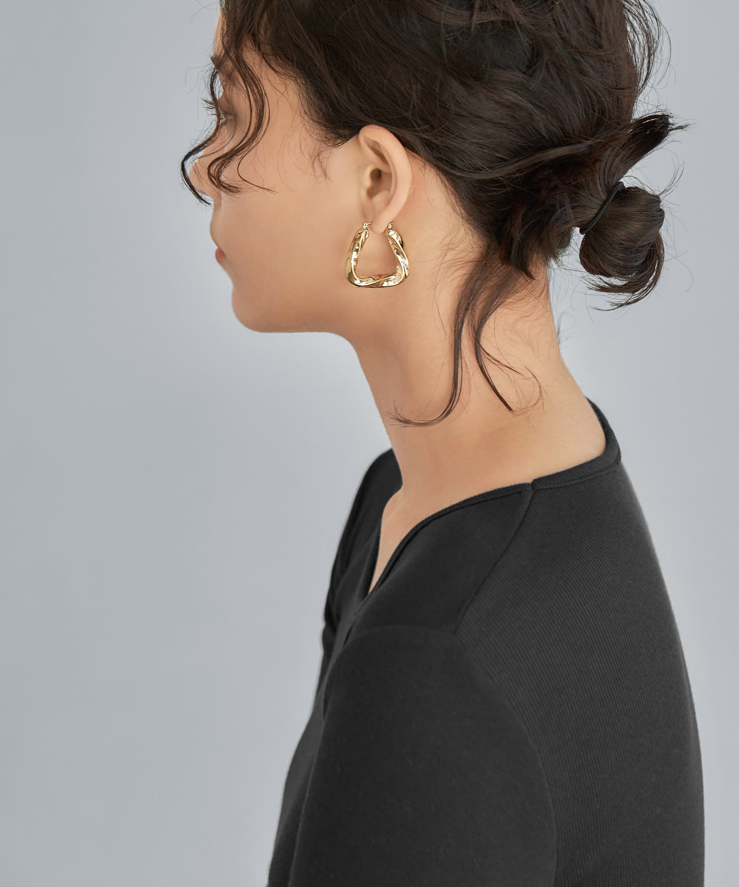 STYLE DELI「チュロス台形フープピアス」|ピアス|