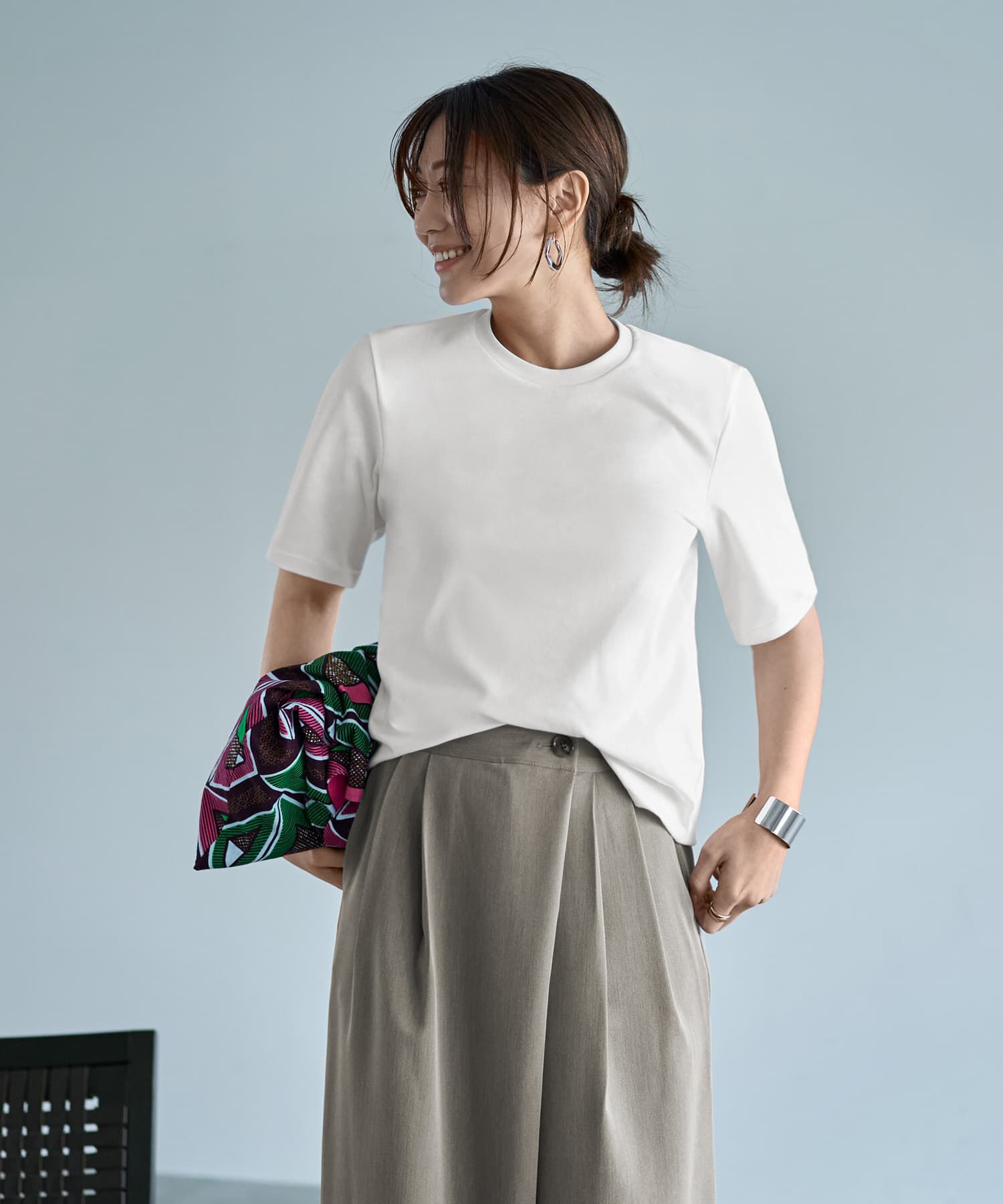 STYLE DELI「【ものづくりJAPAN】スタリッシュ４分袖Tシャツ」|Tシャツ・カットソー|ホワイト