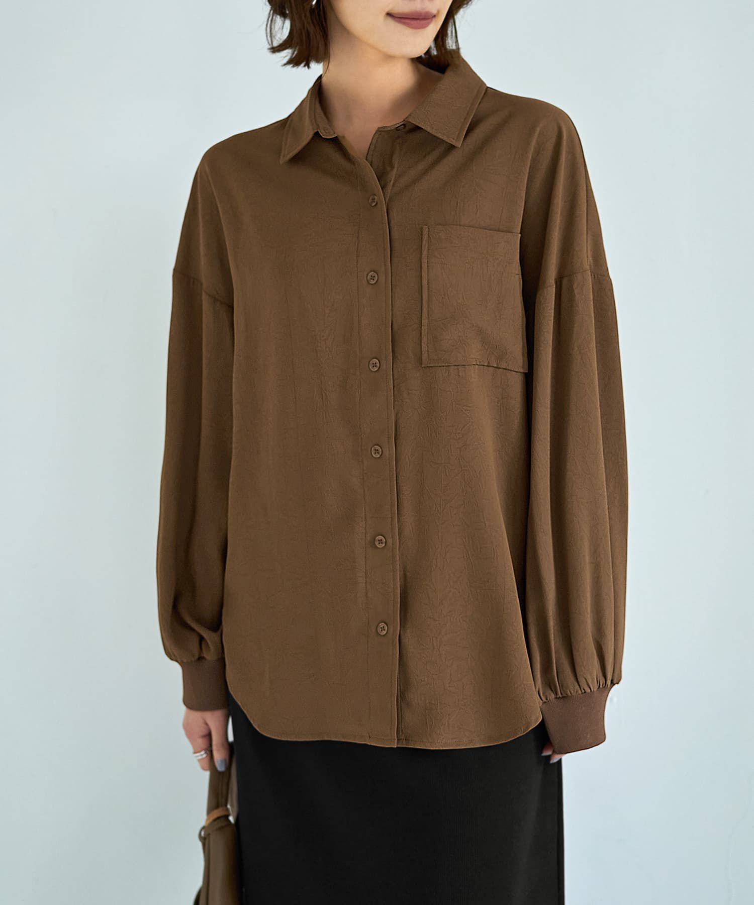 STYLE DELI「シワFREEスルスル袖リブシャツ」|シャツ・ブラウス|