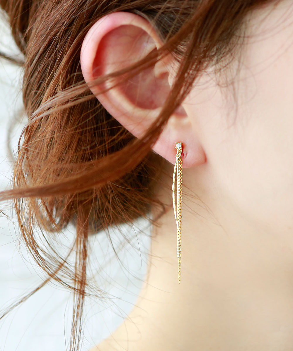 colleca la「ループフィット・ロングチェーンイヤリング」|イヤリング|