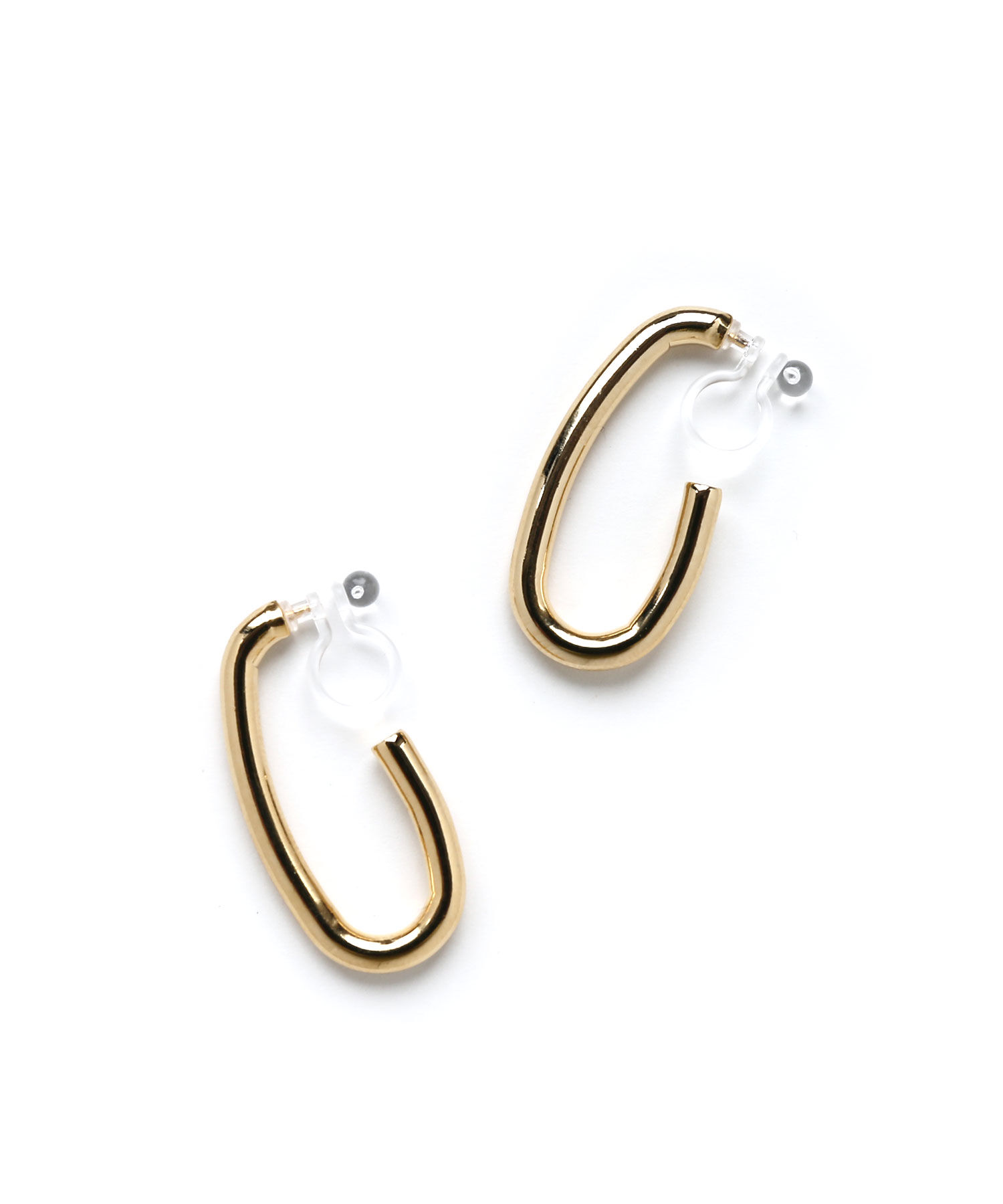 colleca la「ノンホール・オーバルフープ樹脂イヤリング〈金属アレルギー対応〉」|イヤリング|