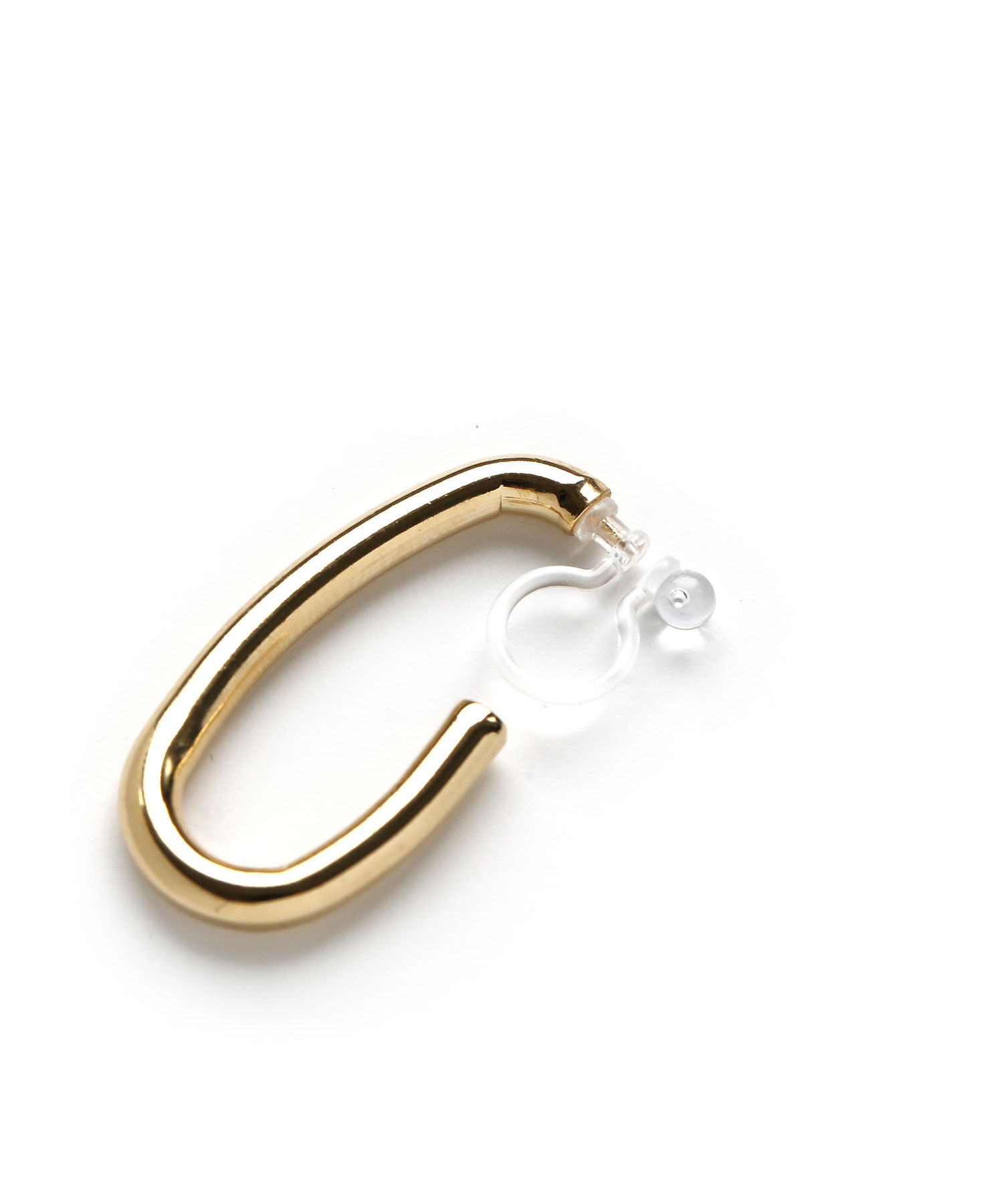 colleca la「ノンホール・オーバルフープ樹脂イヤリング〈金属アレルギー対応〉」|イヤリング|