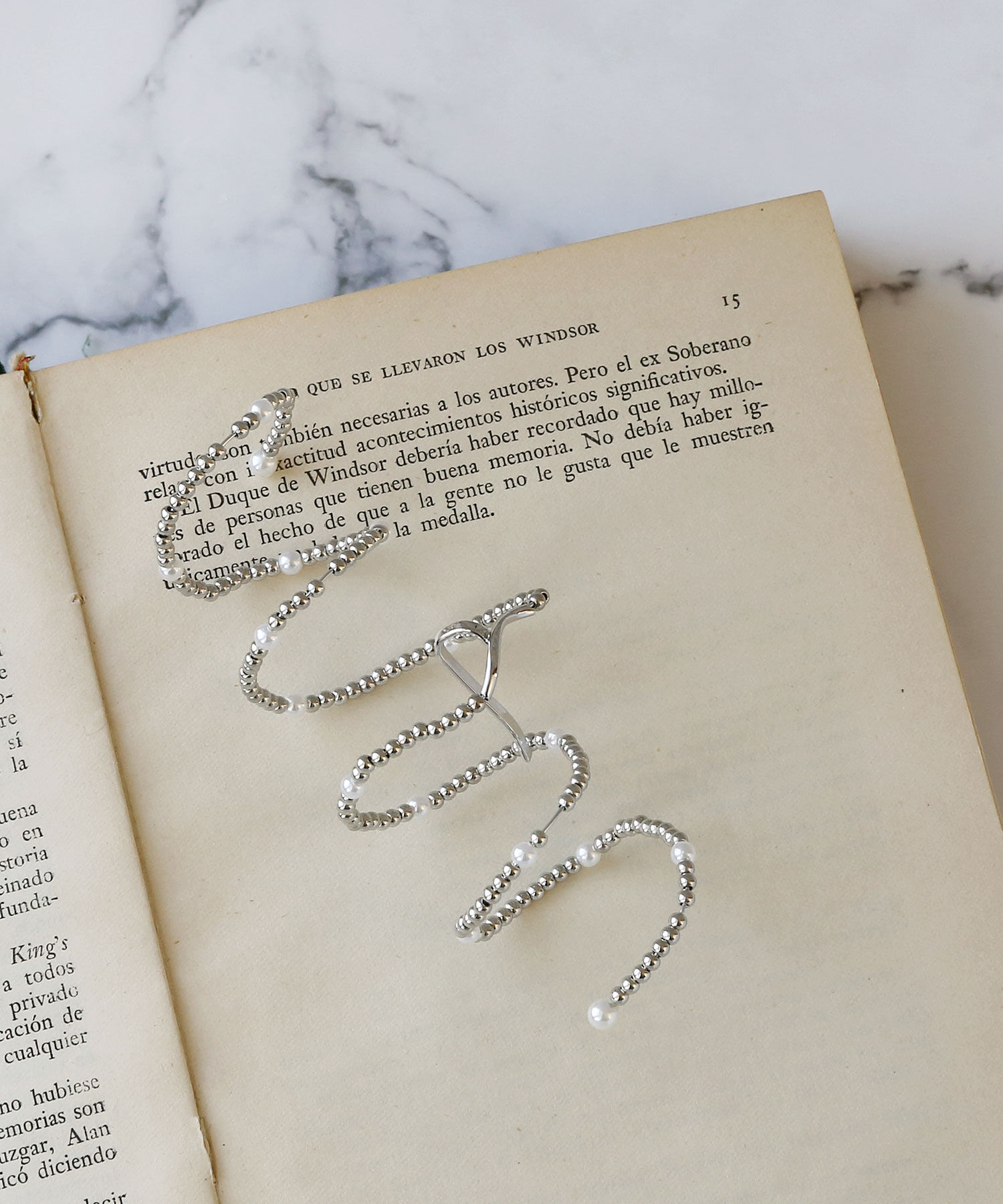 colleca la「ぐるぐるビーズヘアワイヤー」|その他|シルバー