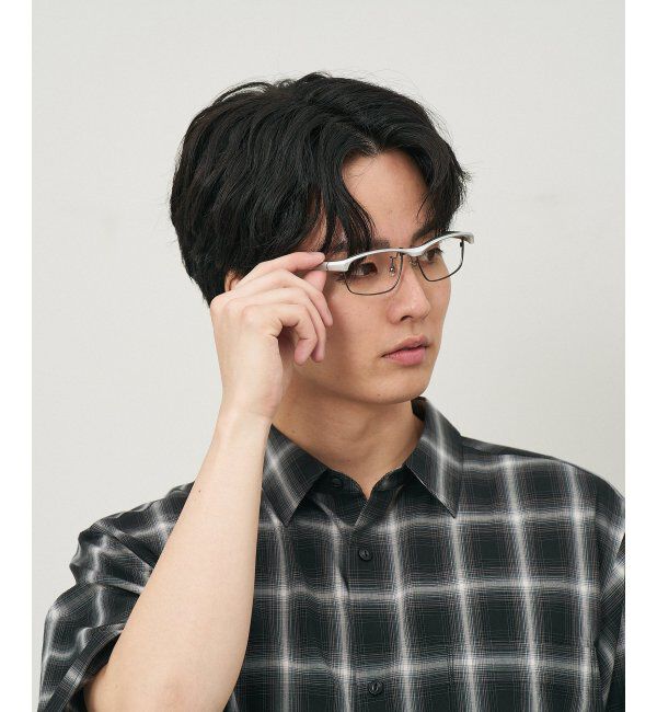  「ウェリントン型 メガネ(跳ね上げ式) ズレ落ち防止 伊達メガネ 度付きメガネ ｜FLIP UP  レンズ交換券付」|メガネ|