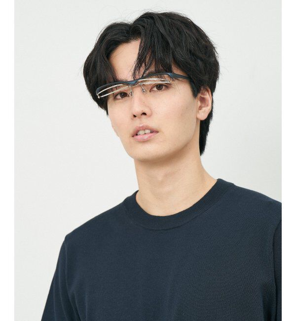  「ウェリントン型 メガネ(跳ね上げ式) ズレ落ち防止 伊達メガネ 度付きメガネ ｜FLIP UP  レンズ交換券付」|メガネ|