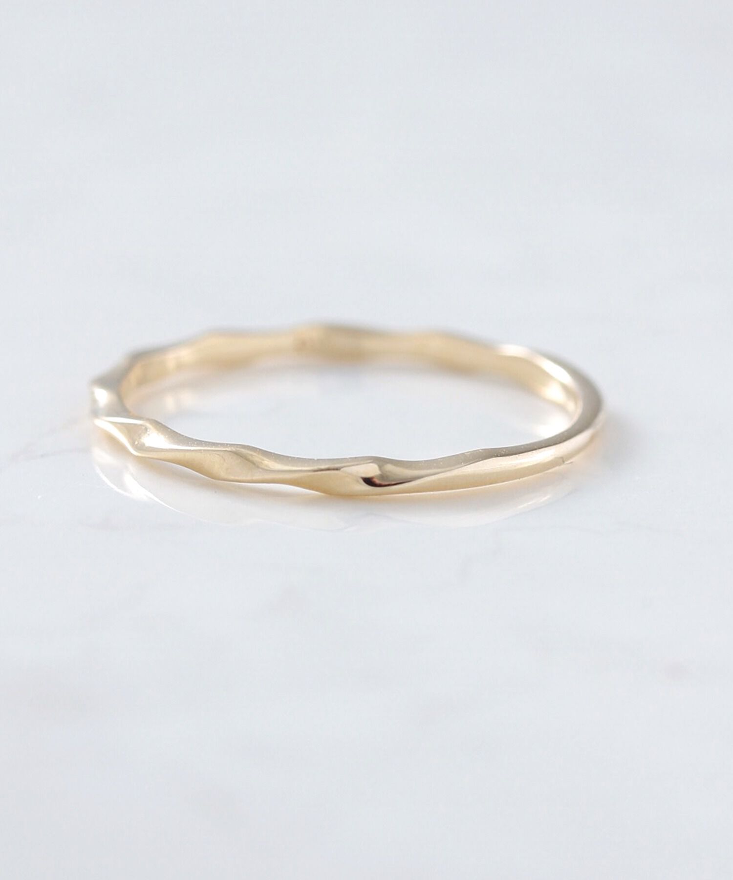  「K10 frais ツイスト ゴールドリング」|リング|