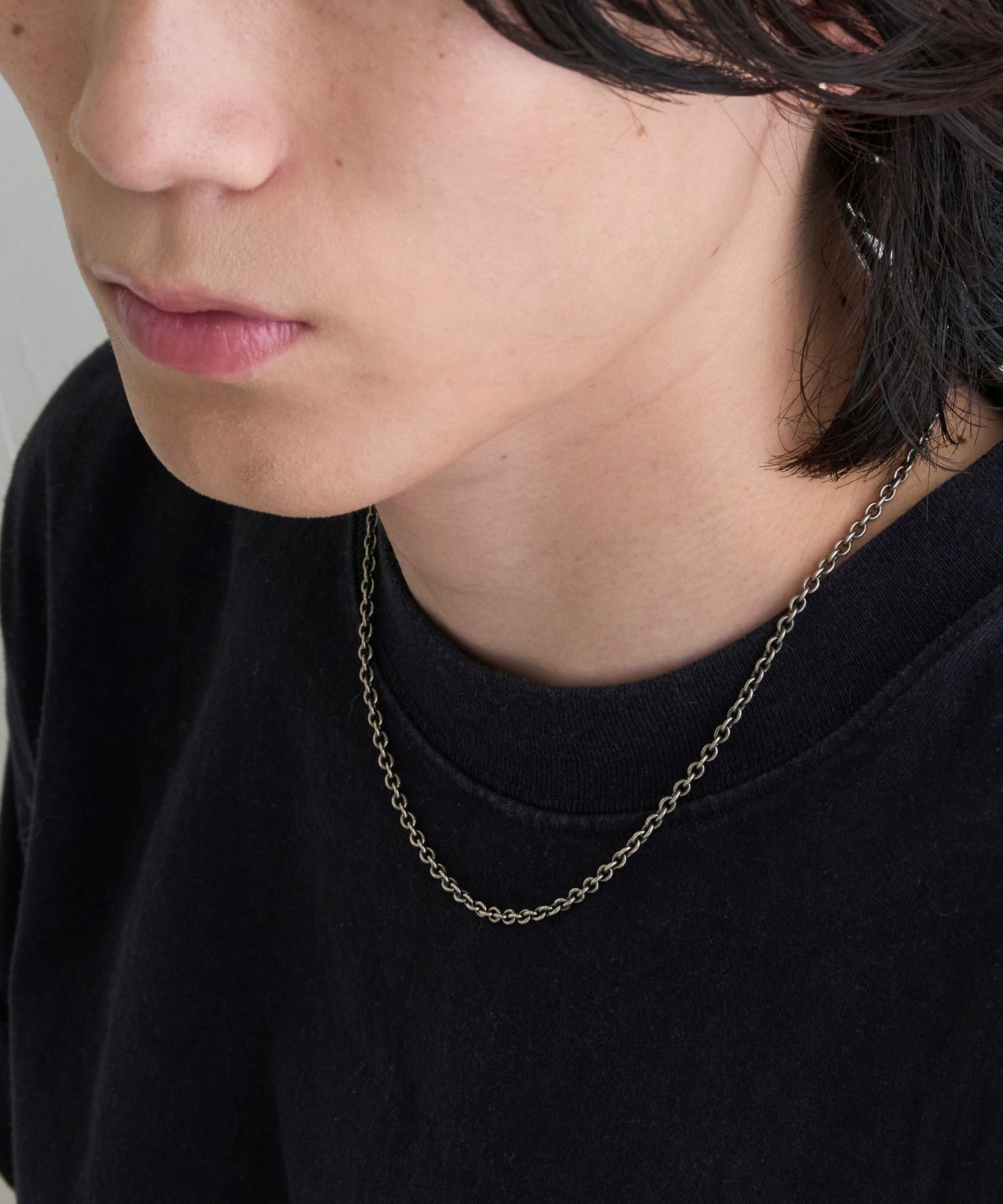 JUPITER「【SV】いぶしチェーンネックレス」|ネックレス|