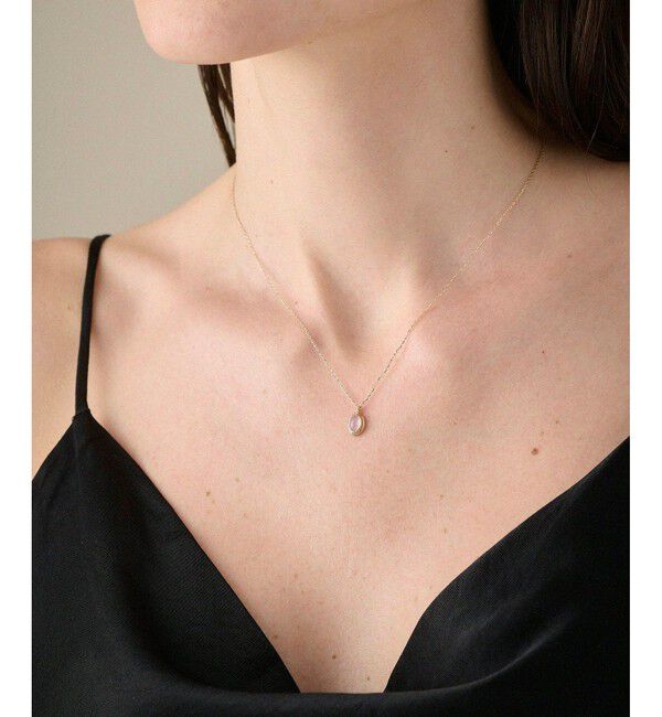 ete「K10YG ヴェール ナチュラルストーン ネックレス」|ネックレス|