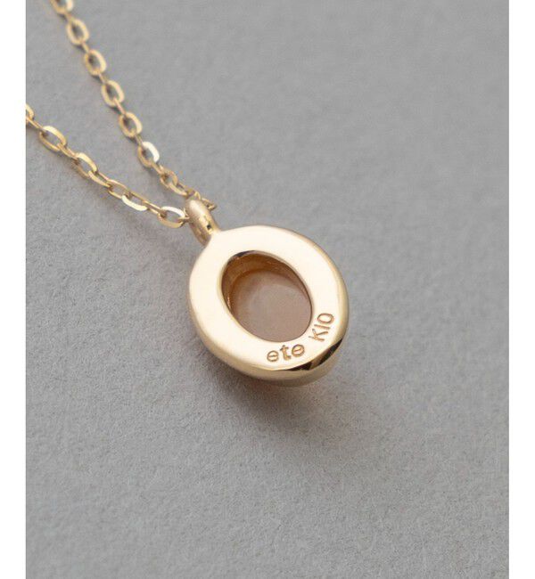 ete「K10YG ヴェール ナチュラルストーン ネックレス」|ネックレス|