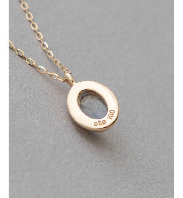 ete「K10YG ヴェール ナチュラルストーン ネックレス」|ネックレス|