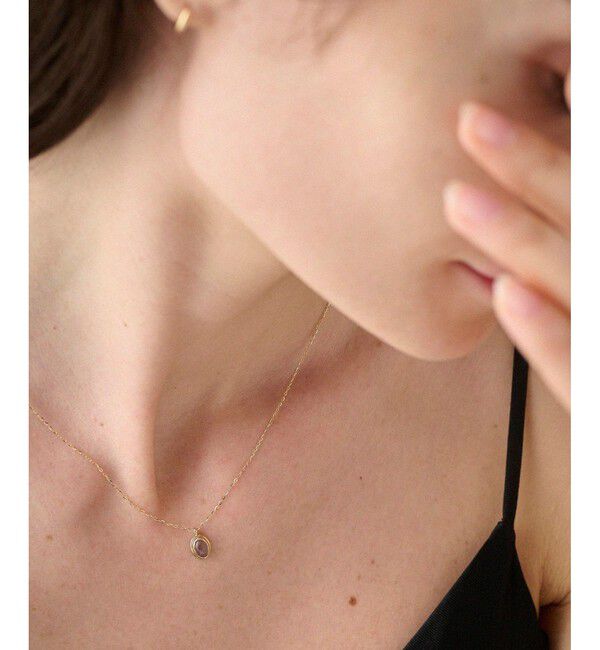 ete「K10YG ヴェール ナチュラルストーン ネックレス」|ネックレス|