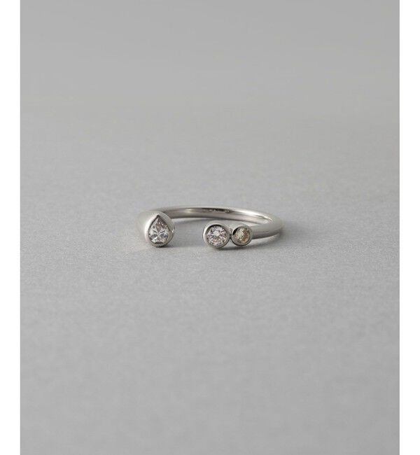 ete「[レイヤード] ビジュー ハグリング」|リング|プラチナム