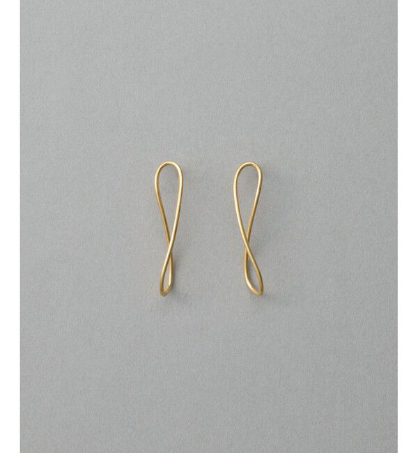 ete「ループライン ピアス」|ピアス|イエローゴールド