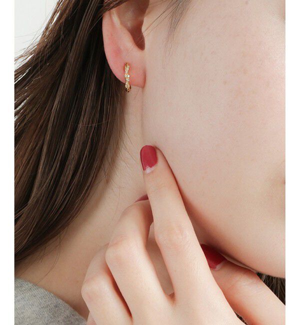 Jouete「イヤリング フープ ジルコニア」|イヤリング|