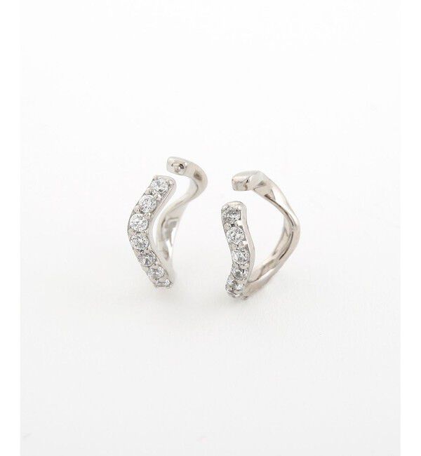 Jouete「ダブルフェイス イヤリング ジルコニア」|イヤリング|プラチナム