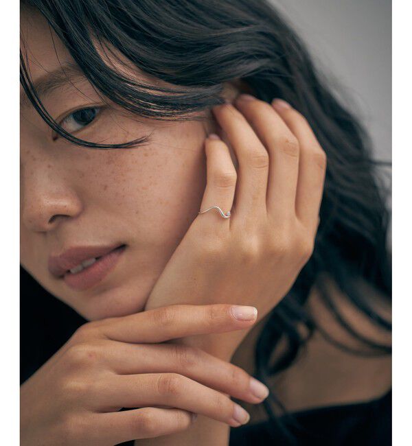 Jouete「K10WG ピンキーリング ダイヤモンド」|リング|