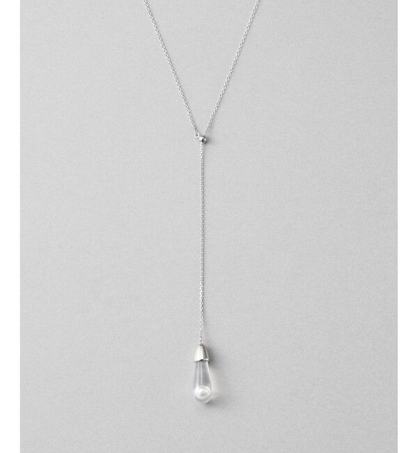 Jouete「[ドロップ] ロング ネックレス パール」|ネックレス|プラチナム