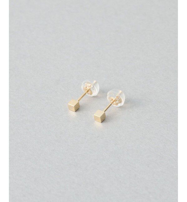 Jouete「K10YG ピアス キューブ」|ピアス|