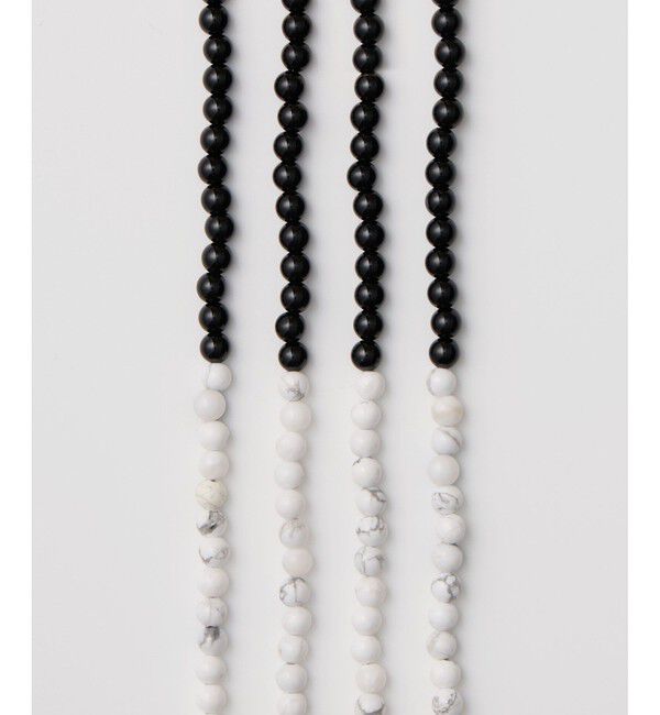 Jouete「[スライドブレス] ブラックカルセドニー&times;マグネサイト」|ブレスレット・バングル|