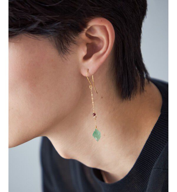 Jouete「ピアス グリーンアベンチュリンクォーツ」|ピアス|