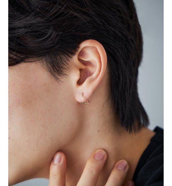 Jouete「K10YG フープピアス ツイスト」|ピアス|