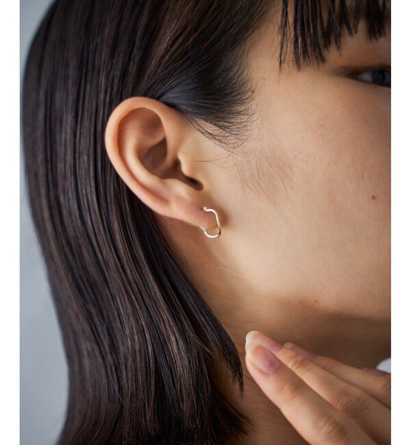 Jouete「K10YG フープピアス ツイスト」|ピアス|