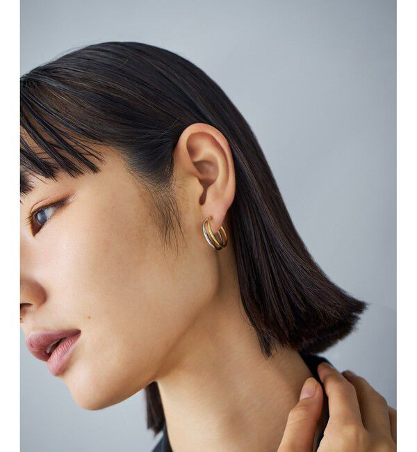 Jouete「[ラップイヤリング] ダブルフープ コンビカラー」|イヤリング|